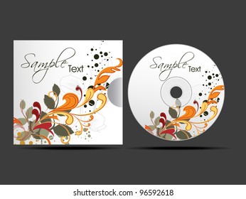 Vector cd cover design template with copy space. Editable Vector Design.