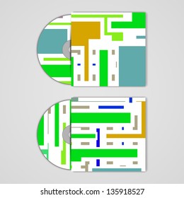 Vector cd cover  set for your design, vintage abstract Illustration.