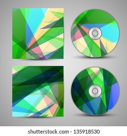 Vector cd cover  set for your design, abstract Illustration.