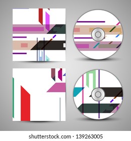 Vector cd cover  set for your design, abstract Illustration.