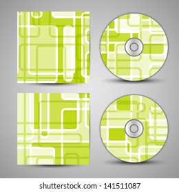 Vector cd cover  set for your design, abstract Illustration.