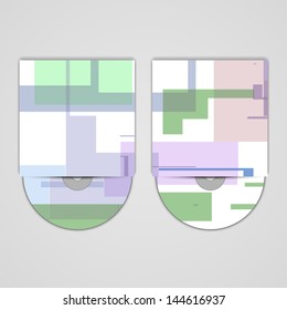 Vector cd cover  set for your design, vintage abstract Illustration.