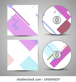 Vector cd cover  set for your design, vintage abstract Illustration.