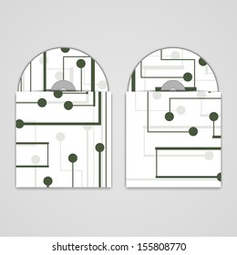 Vector cd cover  set for your design, circuit board Illustration.