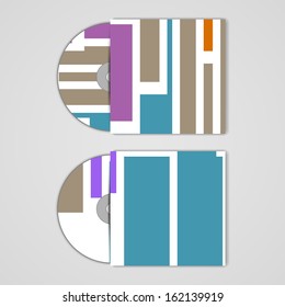 Vector cd cover  set for your design, vintage abstract Illustration.