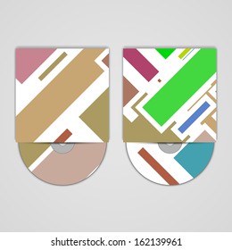 Vector cd cover  set for your design, vintage abstract Illustration.