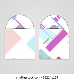 Vector cd cover  set for your design, vintage abstract Illustration.