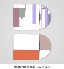 Vector cd cover  set for your design, vintage abstract Illustration.