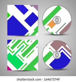 Vector cd cover  set for your design, vintage abstract Illustration.