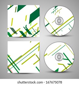 Vector cd cover  set for your design, abstract Illustration.