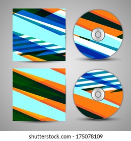 Vector cd cover  set for your design, abstract Illustration.
