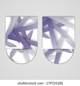 Vector cd cover  set for your design, abstract Illustration.