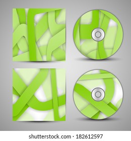 Vector cd cover  set for your design, abstract Illustration.