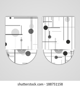 Vector cd cover  set for your design, circuit board Illustration.