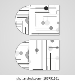 Vector cd cover  set for your design, circuit board Illustration.