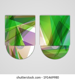 Vector CD cover set for your design, abstract Illustration.