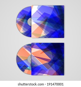 Vector CD cover set for your design, abstract Illustration.