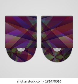 Vector CD cover set for your design, abstract Illustration.