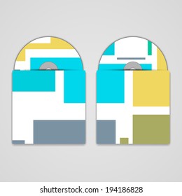 Vector cd cover  set for your design, vintage abstract Illustration.