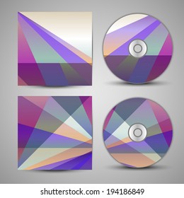 Vector cd cover  set for your design, abstract Illustration.