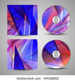 Vector cd cover  set for your design, abstract Illustration.