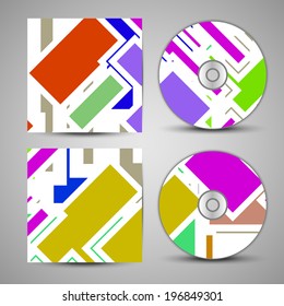 Vector cd cover  set for your design, vintage abstract Illustration.