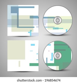 Vector cd cover  set for your design, vintage abstract Illustration.