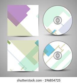 Vector cd cover  set for your design, vintage abstract Illustration.