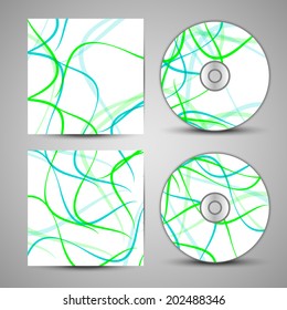 Vector cd cover  set for your design, abstract Illustration.