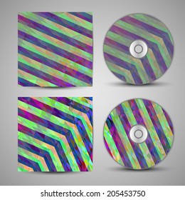 Vector cd cover  set for your design, abstract Illustration.