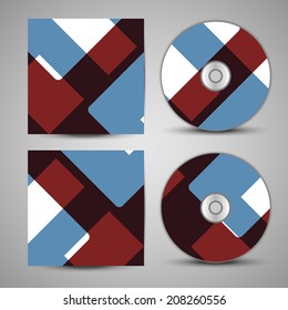 Vector cd cover  set for your design, abstract Illustration.