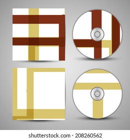 Vector cd cover  set for your design, abstract Illustration.