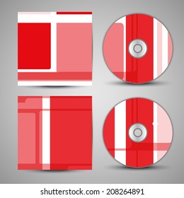 Vector cd cover  set for your design, abstract Illustration.