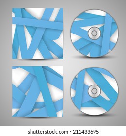 Vector cd cover  set for your design, abstract Illustration.