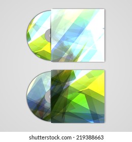 Vector cd cover  set for your design, abstract Illustration.