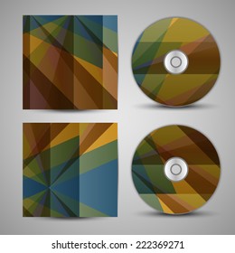 Vector cd cover  set for your design, abstract Illustration.