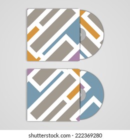 Vector cd cover  set for your design, vintage abstract Illustration.