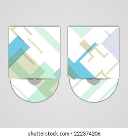 Vector cd cover  set for your design, vintage abstract Illustration.