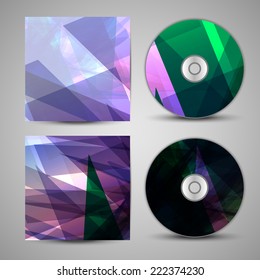 Vector cd cover  set for your design, abstract Illustration.