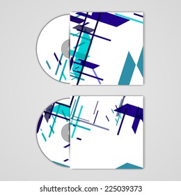Vector cd cover  set for your design, abstract Illustration.