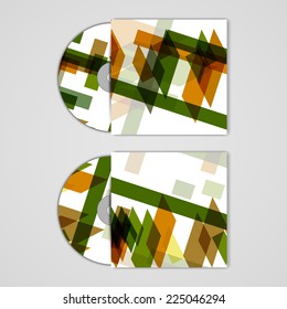 Vector cd cover  set for your design, abstract Illustration.