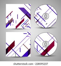 Vector cd cover  set for your design, abstract Illustration.