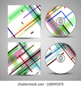 Vector cd cover  set for your design, abstract Illustration.