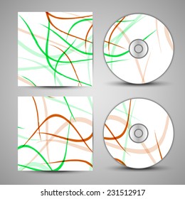 Vector cd cover  set for your design, abstract Illustration.