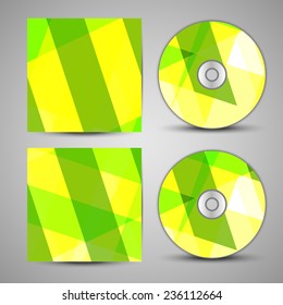 Vector cd cover  set for your design, abstract Illustration.