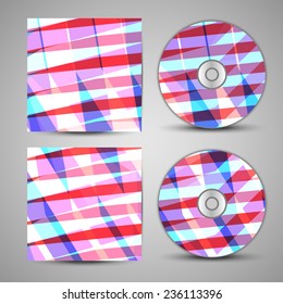 Vector cd cover  set for your design, abstract Illustration.