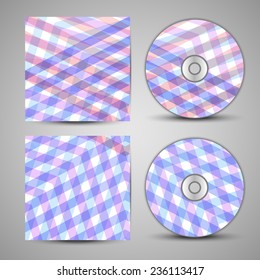 Vector cd cover  set for your design, abstract Illustration.
