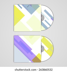 Vector cd cover  set for your design, vintage abstract Illustration.