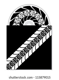 vector cd cover with tire design