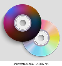 Vector CD, DVD or blue-ray compact discs, eps10